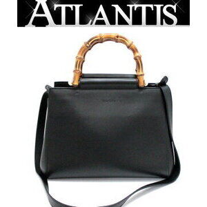 Gucci Bamboo bag tote shoulder black leather
